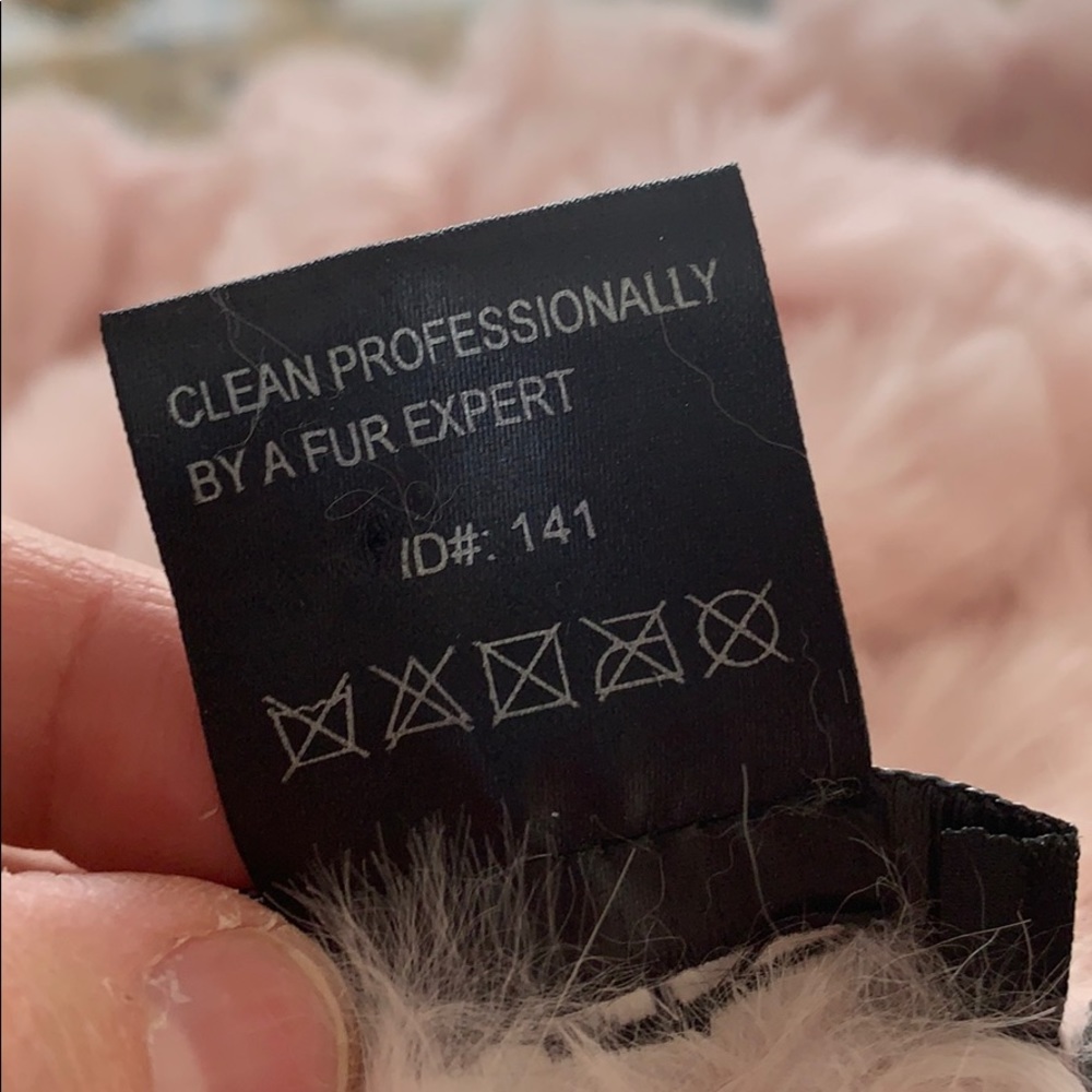 Black Rivet Pink Rabbit Fur Pullover - Picture 5 of 5